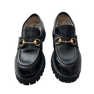 Gucci Chunky Loafers EU39.5 size black color platform